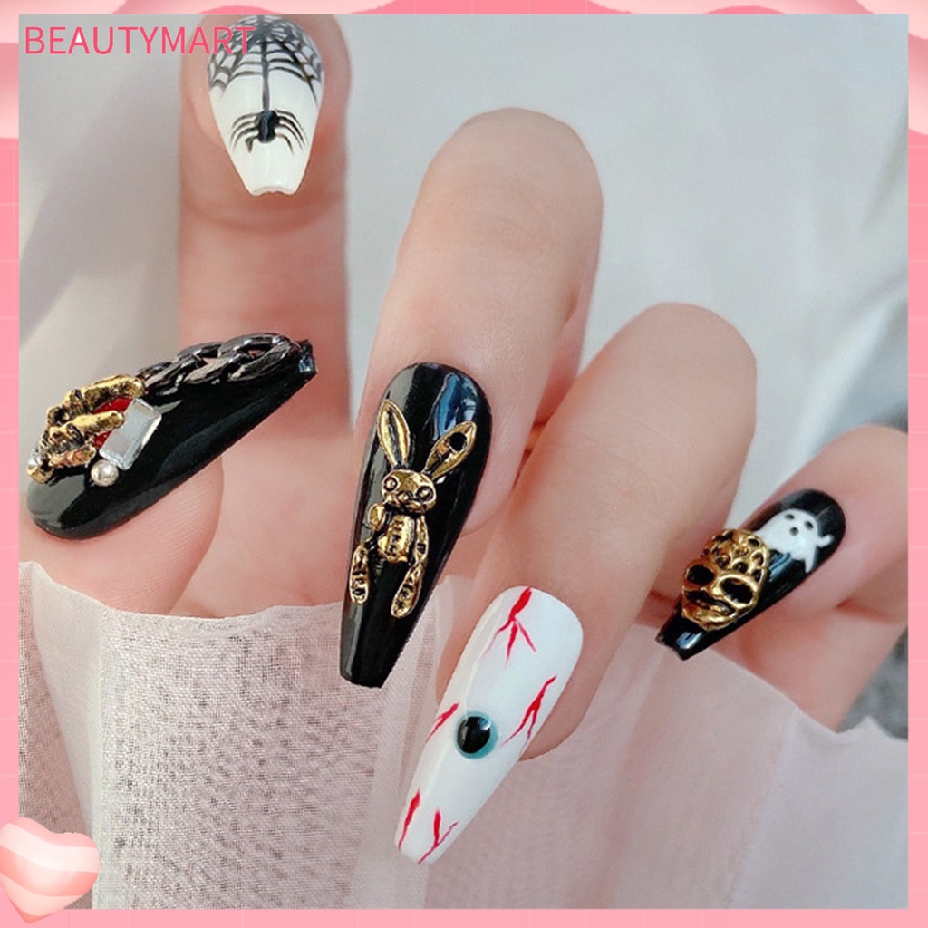 Set 20 Phụ Kiện Trang Trí Móng Nghệ Thuật Tạo Hiệu Ứng Lấp Lánh Ánh Kim Độ Bền Cao Chống Rỉ Sét