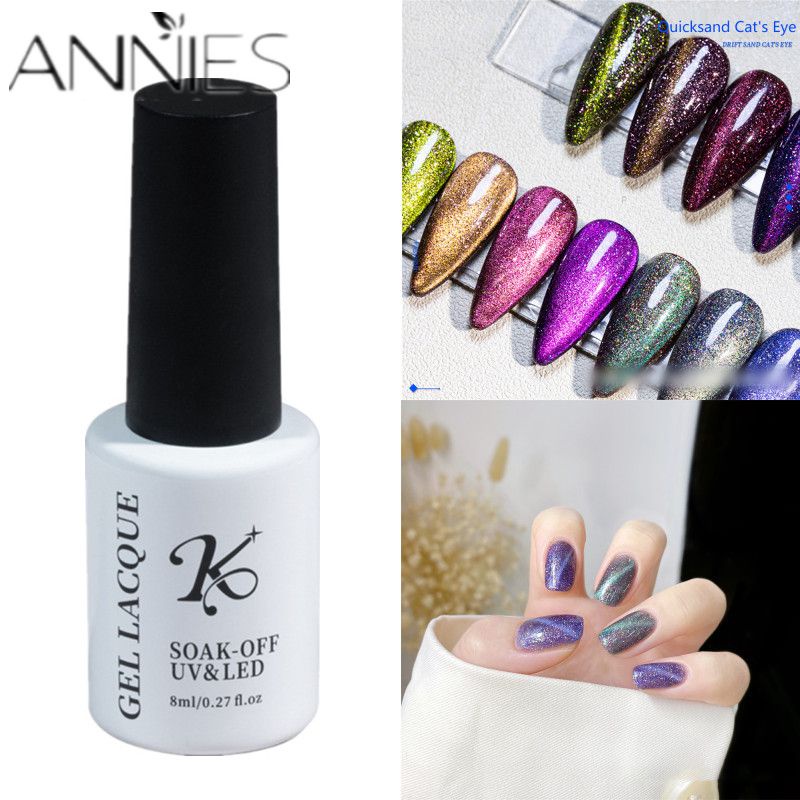 Keo UV Dán Móng Tay Mắt Mèo Dạng Cát Chảy Nhiều Màu Sắc