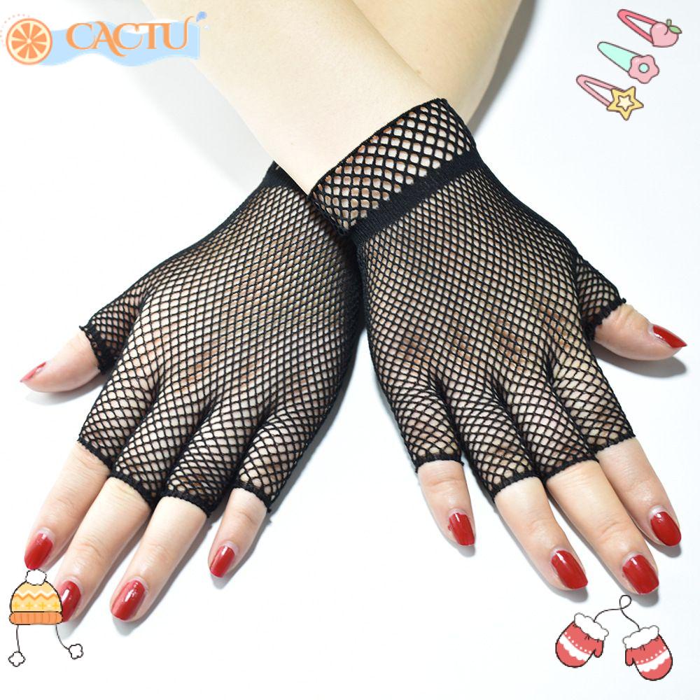 Găng Tay Lưới Hở Ngón Co Giãn Dành Cho Nam Nữ