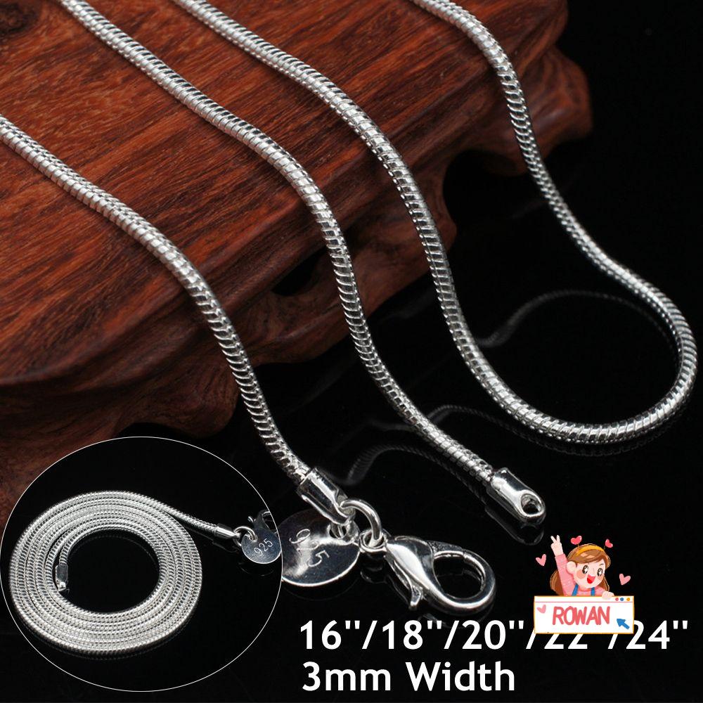 Vòng cổ Mạ Bạc 925 Dạng Xích Thời Trang Cho Nam Nữ