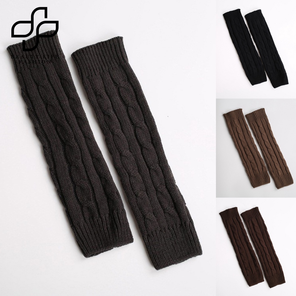 1 Đôi Vớ Legging Mềm Cao Đến Đầu Gối Màu Trơn Thoải Mái Thân Thiện Với Làn Da Dành Cho Bạn Nữ