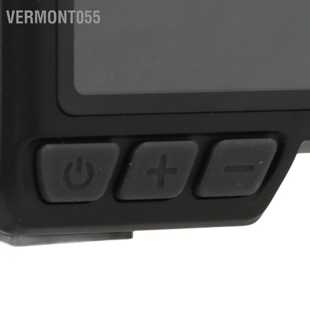 Vermont055 Đồng hồ hiển thị LCD dành cho xe đạp điện đo tốc độ tay ga với trạng thái pin USB leo núi