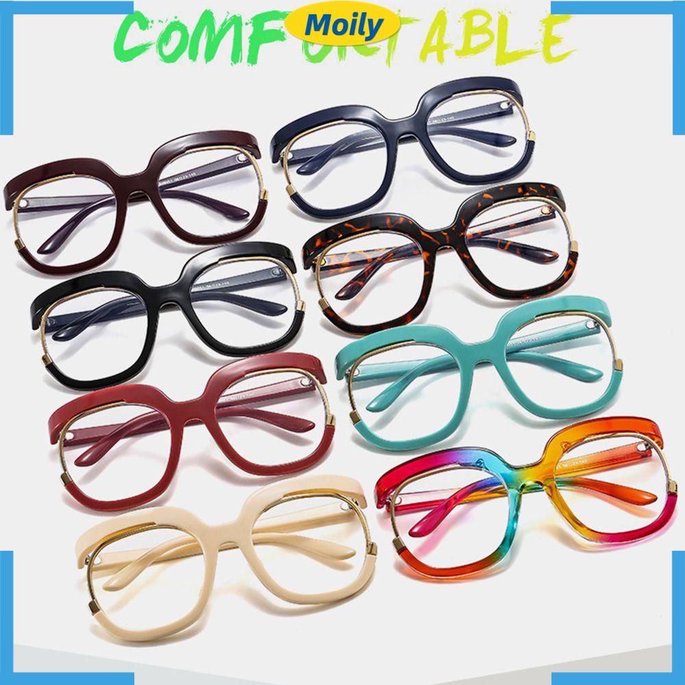 MOILYVN Kính Oversized Siêu Nhẹ Bảo Vệ Mắt Màu Cầu Vồng Thời Trang