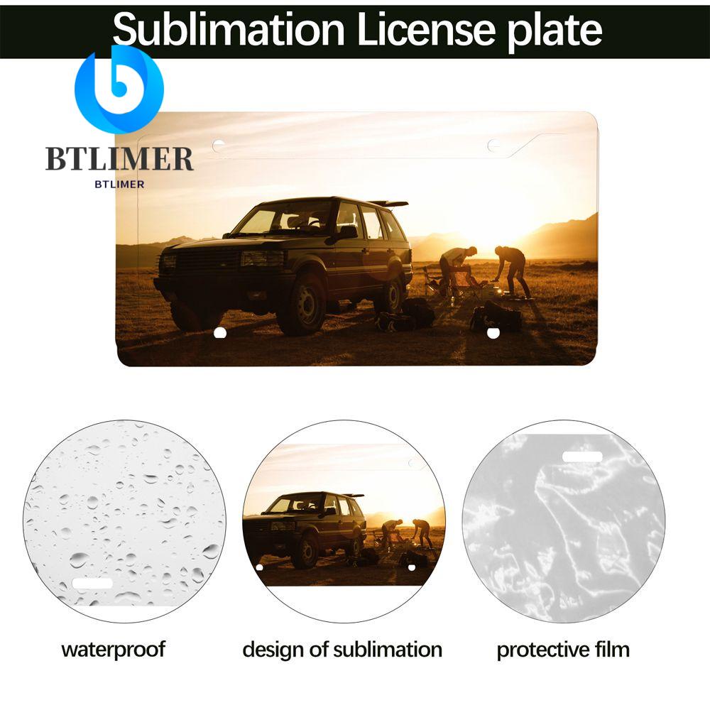 Btlimer Biển Số Kim Loại Trơn Cá Nhân DIY Tùy Chỉnh