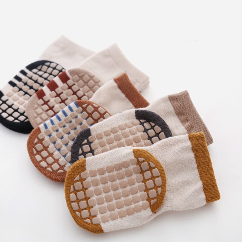 Vớ Cotton Thoáng Khí Chống Trượt Co Giãn In Họa Tiết Hoạt Hình Dễ Thương Cho Bé Trai Và Gái