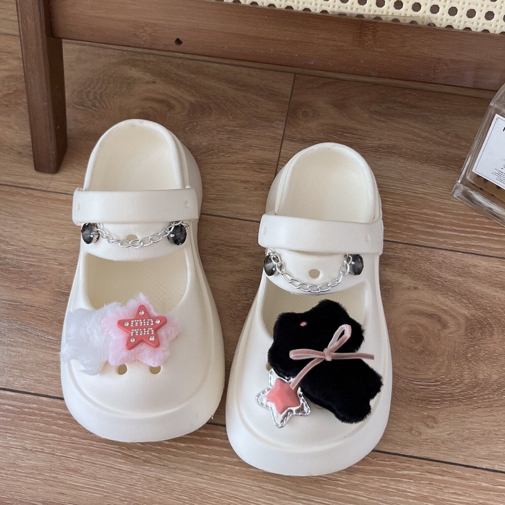 HHH Dép Cross dép Nữ dép đế cao 3cm mùa hè Đi Biển Xinh Xắn  B28G0JO