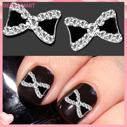 Set 10 Phụ Kiện Nơ Đính Đá 3D Trang Trí Móng Nghệ Thuật