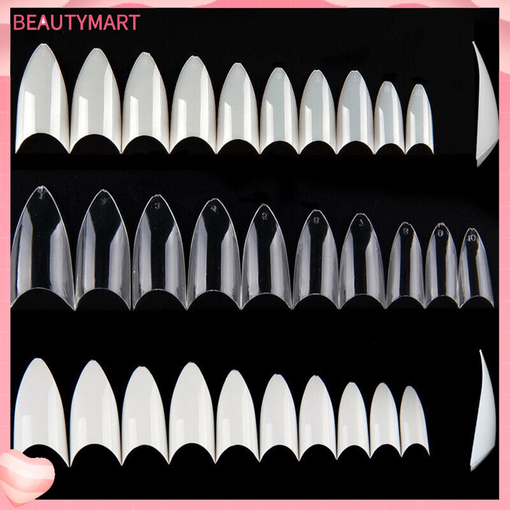 Set 500 Vỏ Bọc Móng Tay Giả Đầu Nhọn Trang Trí Nhà Cửa / Salon DIY