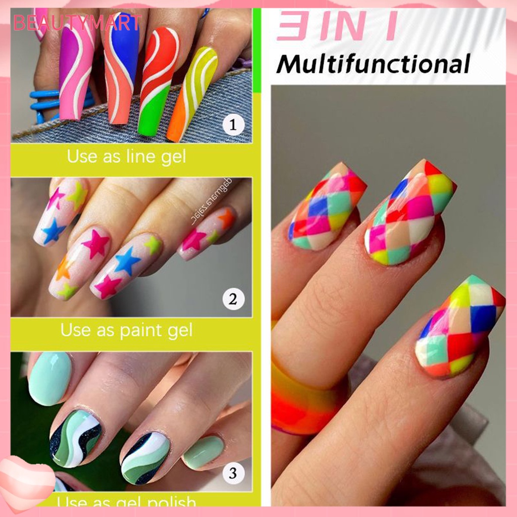 Gel Sơn Móng Tay 8ml Độ Đàn Hồi Cao Không Phai Tiện Dụng