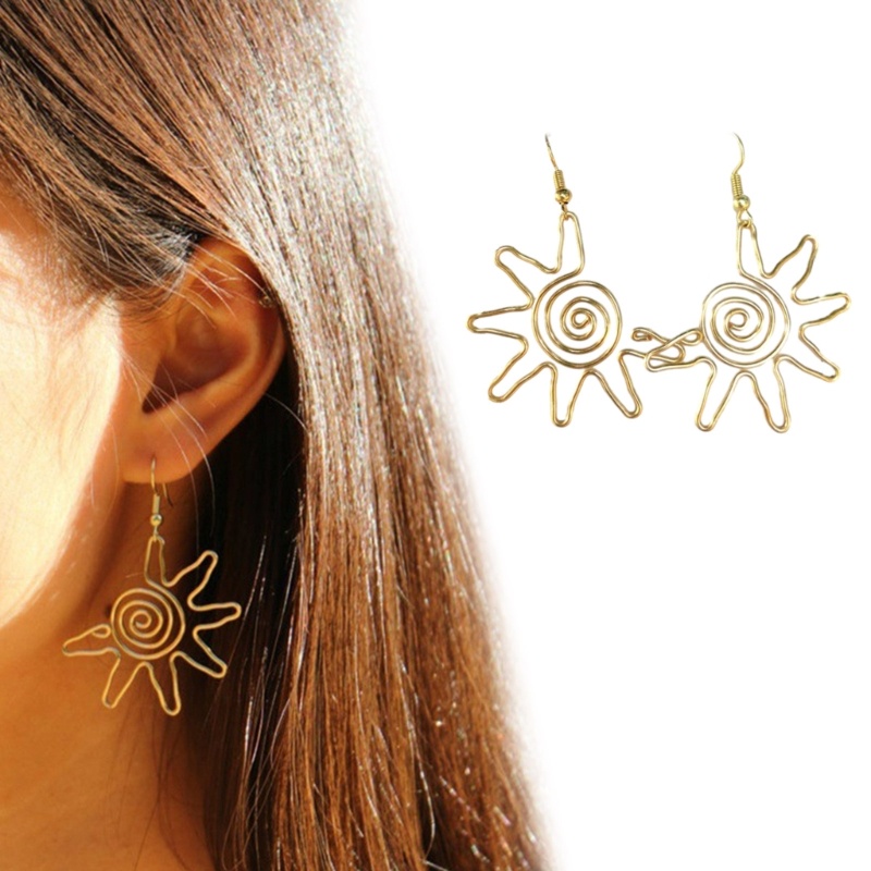 Bông Tai Hình Hoa Hướng Dương Cỡ Nhỏ Phong Cách Retro Dễ Thương