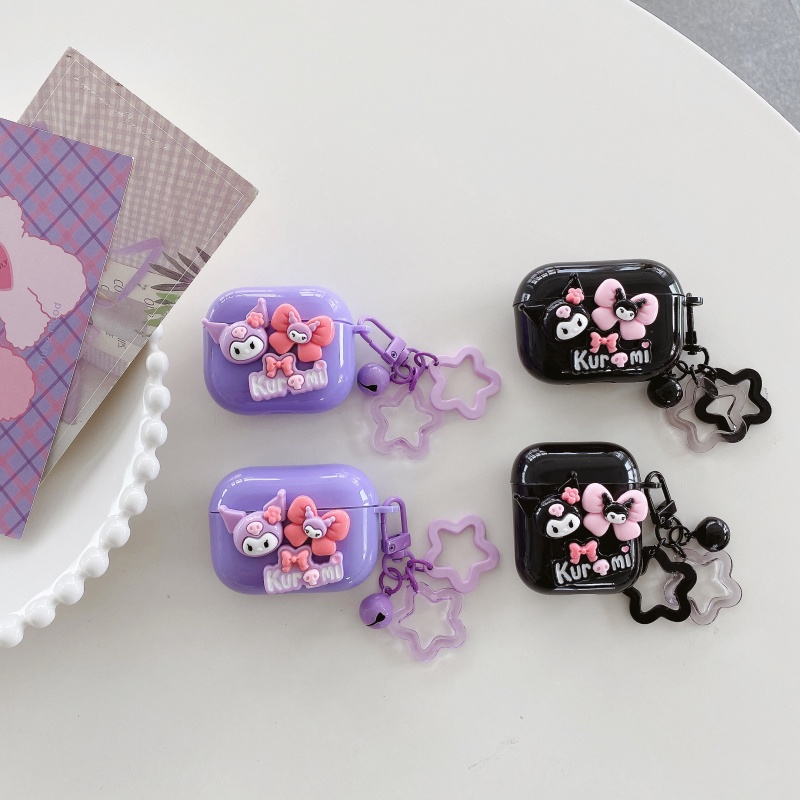 Vỏ Bảo Vệ Hộp Sạc Tai nghe không dây AirPods 1 2 3 4 Pro inPods i12 Mềm Chống Sốc Hình Ngôi Sao Hoạt Hình Dễ