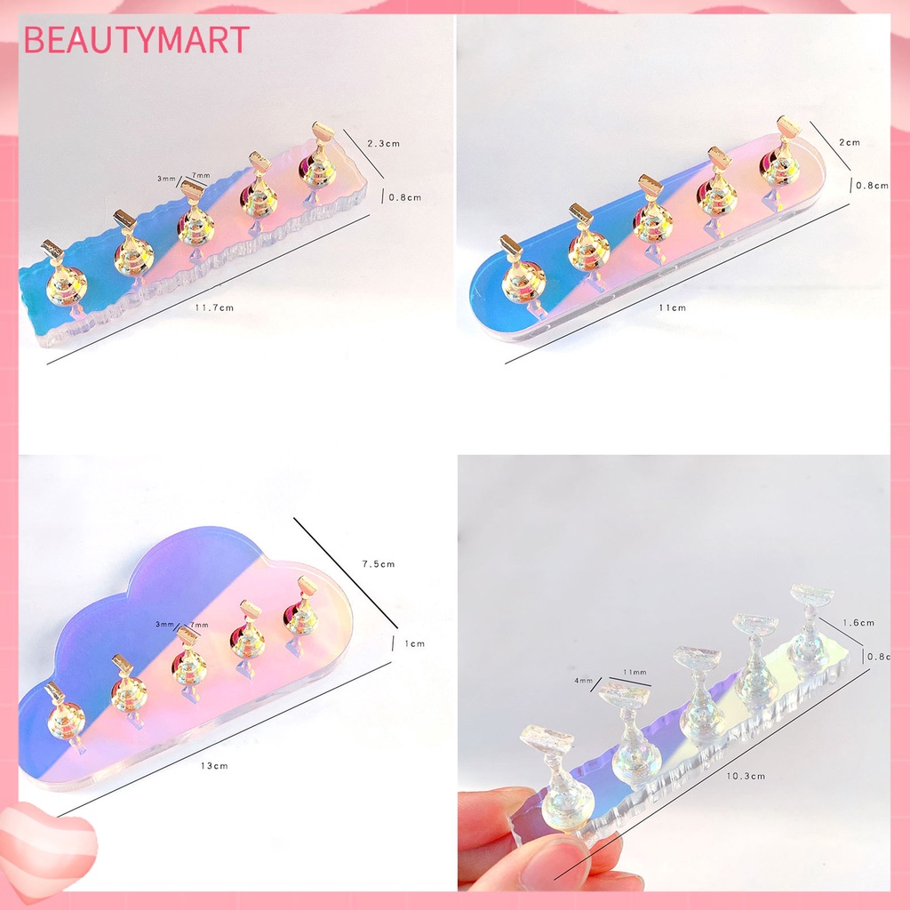 1 Bộ Giá Đỡ Trưng Bày Móng Tay Giả Lấp Lánh Có Thể Tháo Rời