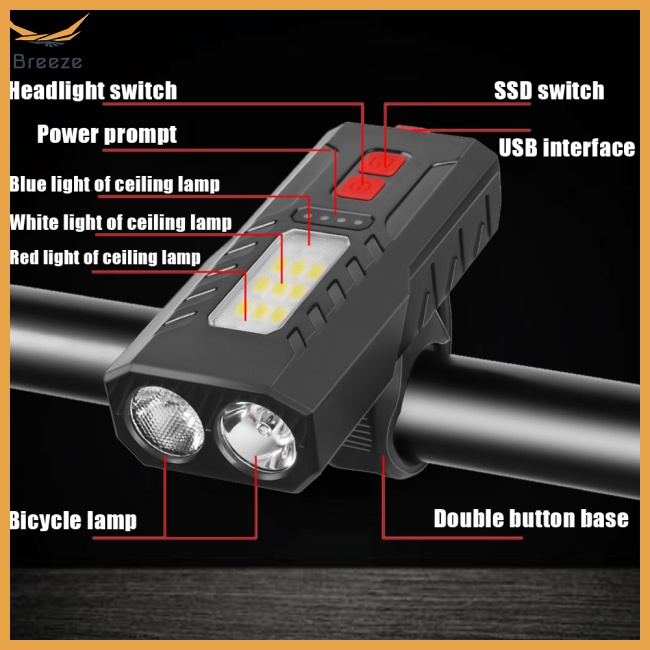 Đèn Pha Led Gắn Phía Trước Xe Đạp An Toàn Tiện Dụng