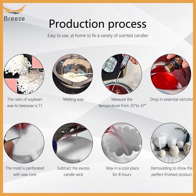 Khuôn Silicone Làm Nến Thơm Hình Giọt Nước Mưa 3d Diy Trang Trí Nhà Cửa