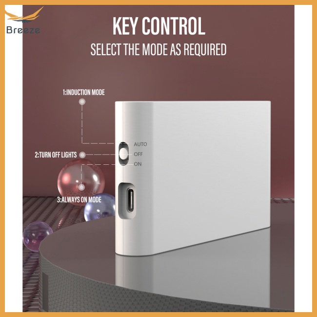 Đèn Led Không Dây Sạc Usb Cảm Ứng Cơ Thể Người Dùng Trang Trí Phòng Ngủ / Phòng Tắm