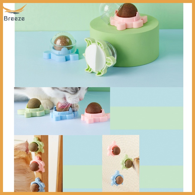 Quả Bóng Bạc Hà Tự Dính Hình Rùa Dễ Thương Cho Mèo Cưng