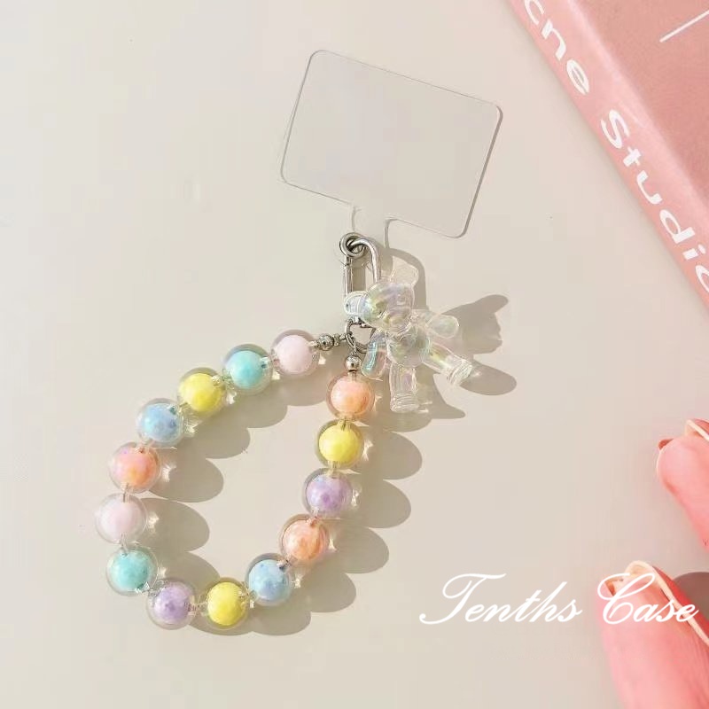 Móc Khóa Ngắn Gắn Điện Thoại Họa Tiết Nơ Hoa Phong Cách Dễ Thương