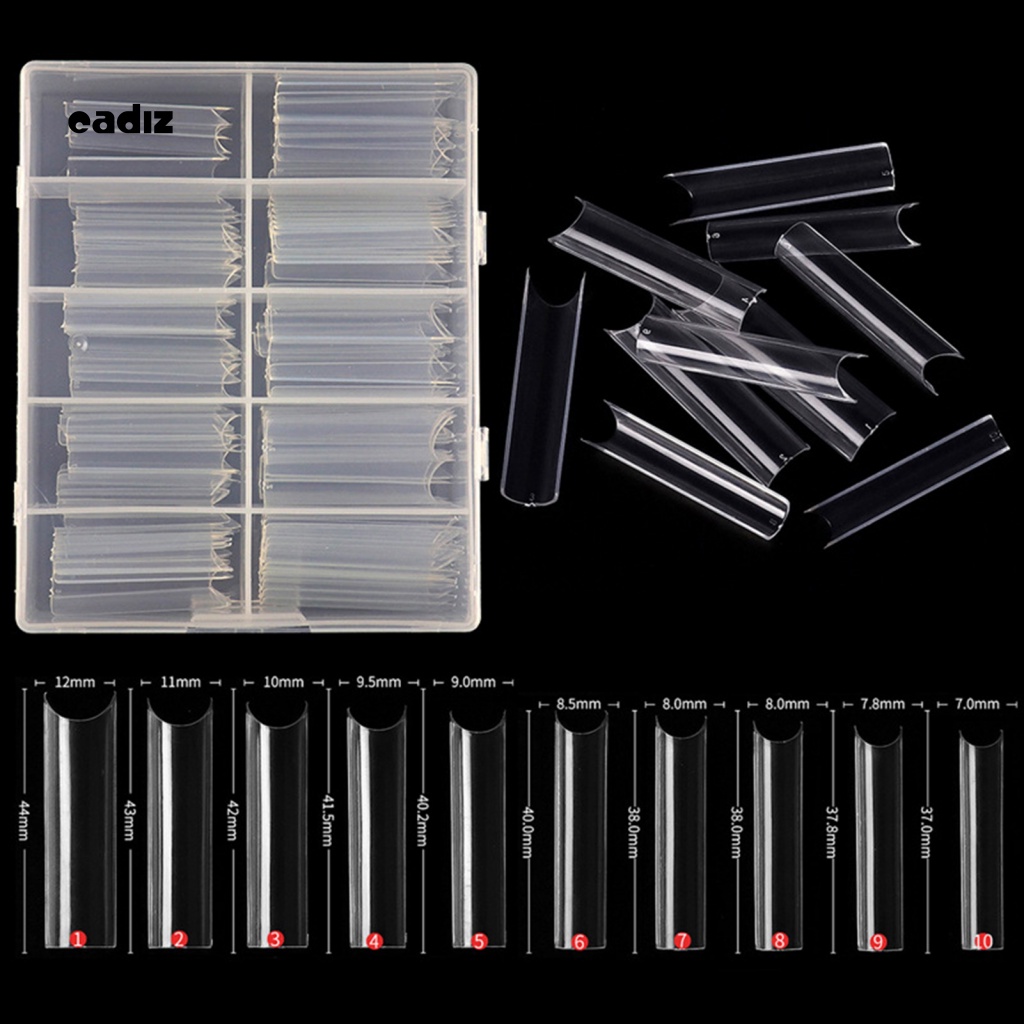 Hộp 100 Móng Tay Giả Bằng ABS Che Phủ Toàn Diện Trang Điểm Chuyên Nghiệp Cho Gia Đình