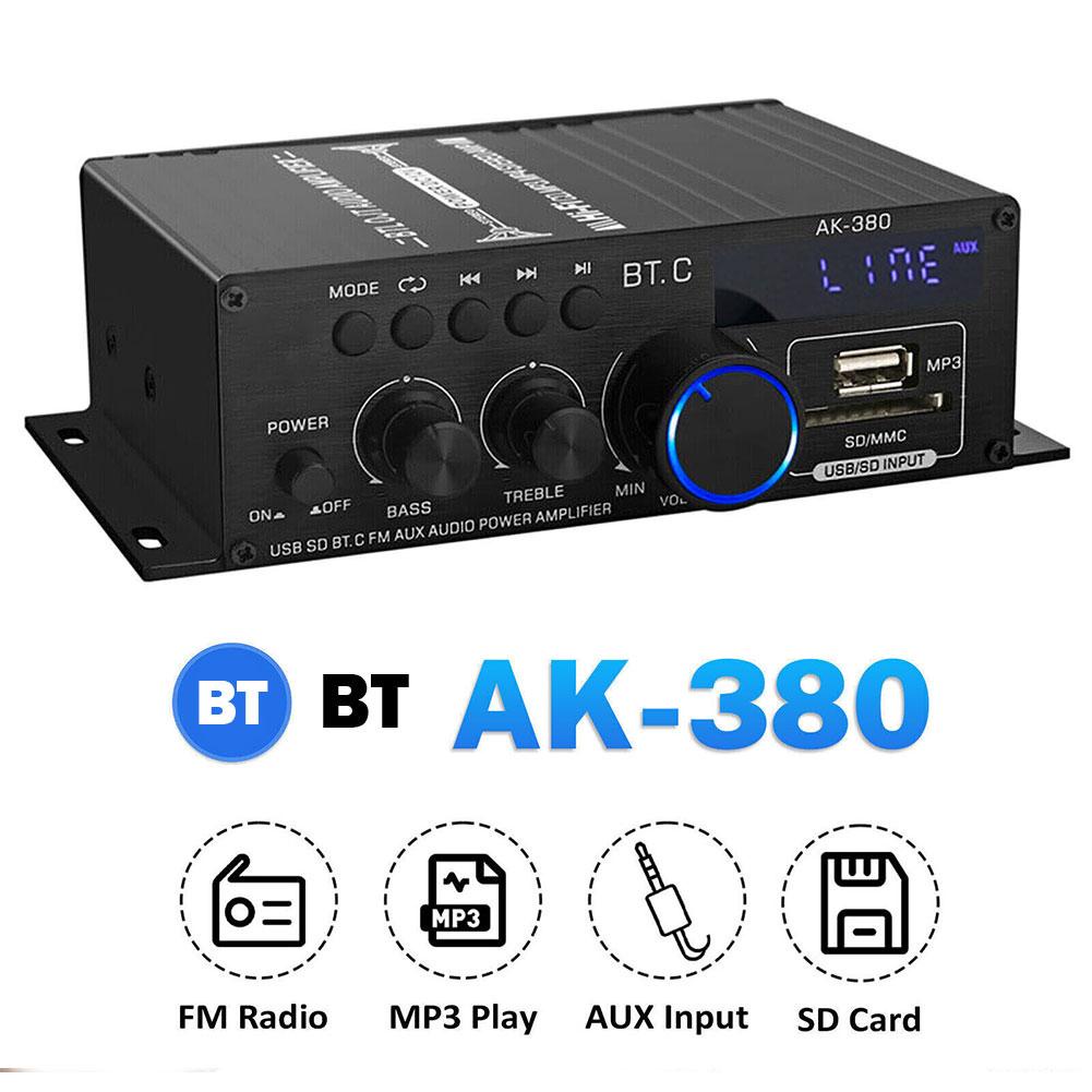 Bộ Khuếch Đại Âm Thanh HiFi AK380 400W 5.0 + 400W C7H8 Chuyên Dụng Cho Xe Hơi