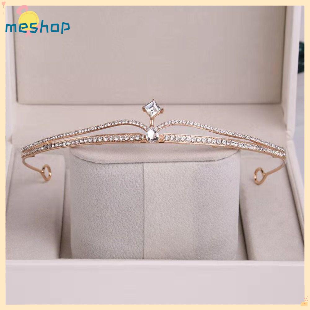 Vương Miện Hợp Kim Đính Đá Lấp Lánh Cho Cô Dâu|Khăn Trùm Đầu Thiết Kế Đơn Giản Tiện Dụng