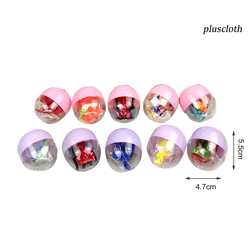 Set 10 Trứng Gashapon Đồ Chơi Bằng Nhựa Đa Năng Vui Nhộn Cho Bé