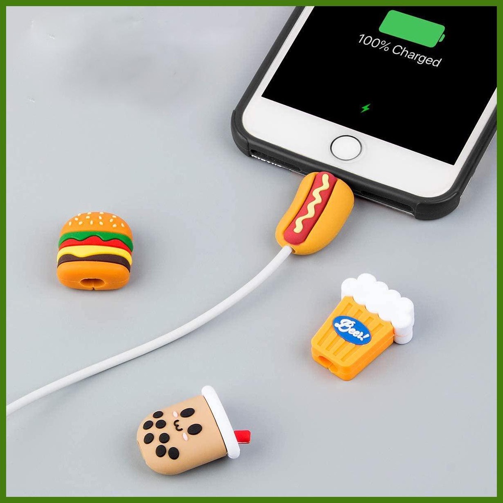 Phụ Kiện Bảo Vệ Dây Cáp Dữ Liệu Bằng PVC Chất Lượng Cao Siêu Bền Họa Tiết Hoạt Hình Dễ Thương