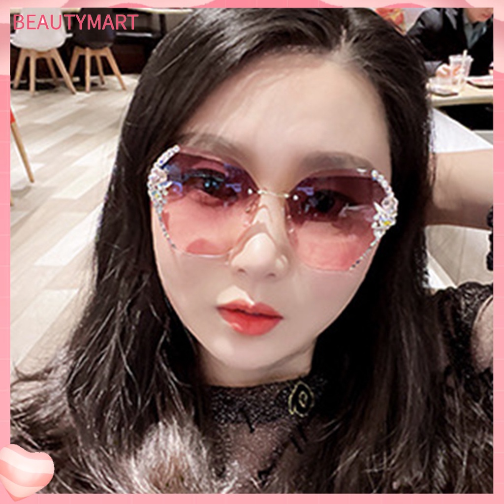 Kính Mát Không Vành Chống Tia UV Chống Gió Trọng Lượng Nhẹ Thời Trang Cho Nữ