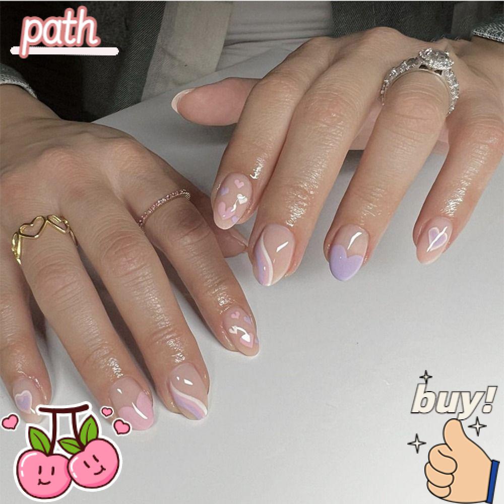 Set 24 Móng Tay Giả Dạng Nhấn DIY