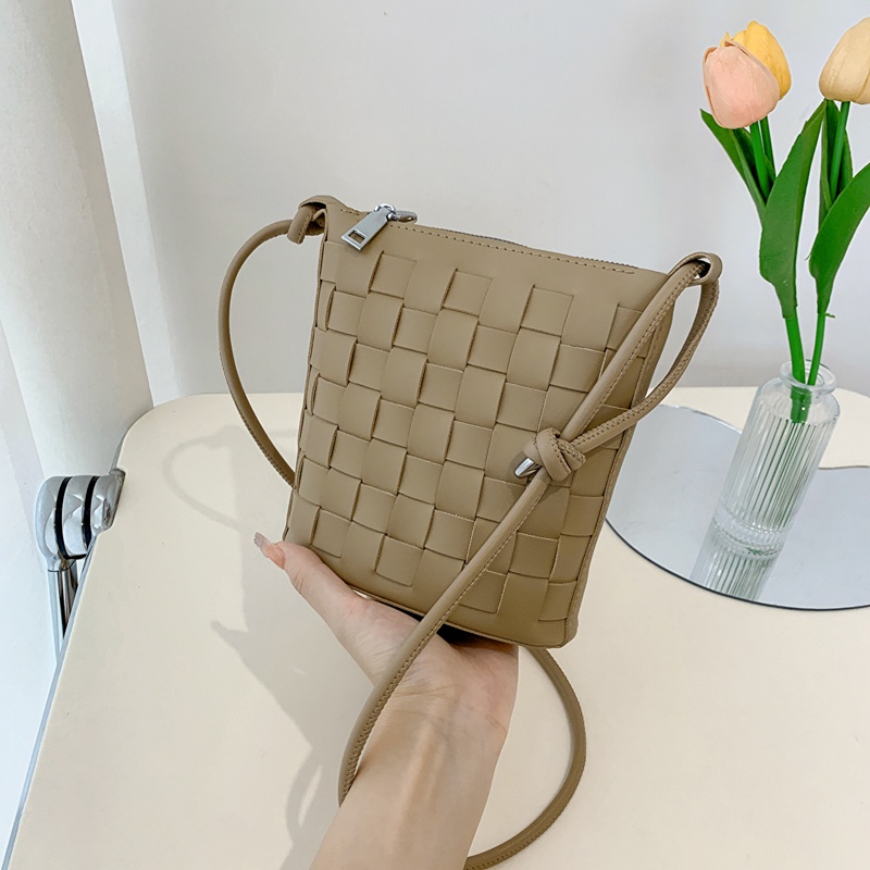 Ielgy Túi Bucket Dệt Thiết Kế Thời Trang Phổ Biến Cho Nữ