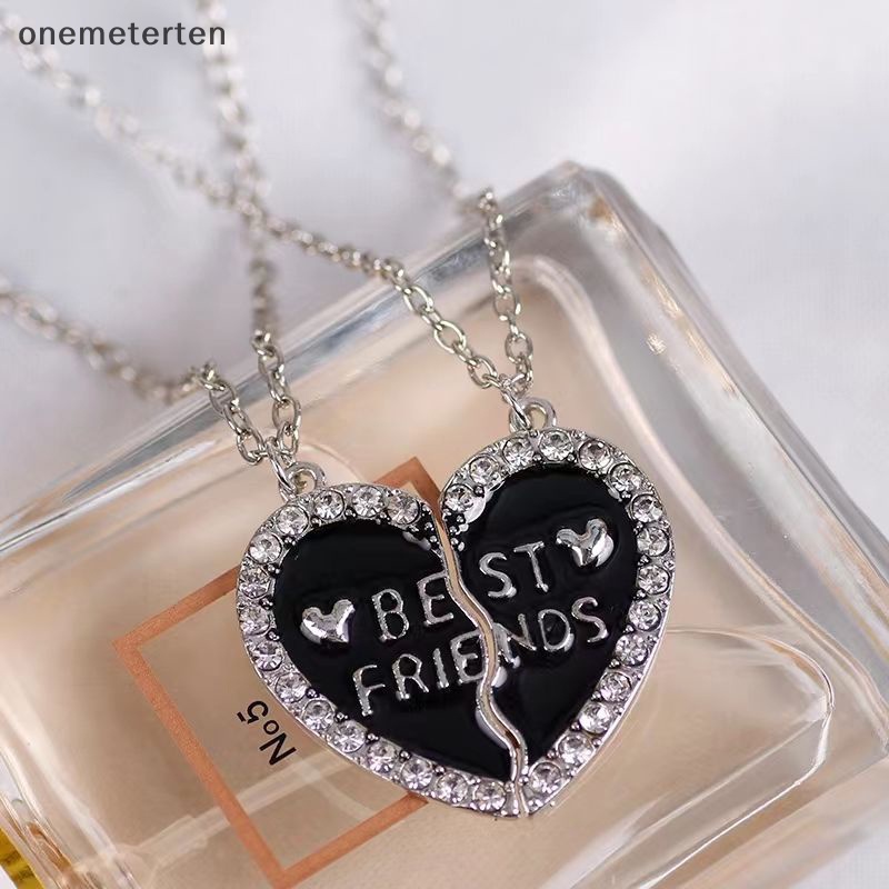 Rten Vòng cổ Hợp Kim Khâu Hình Trái Tim Đính Kim Cương Sáng Tạo Cho Cặp Đôi / Bạn Thân n