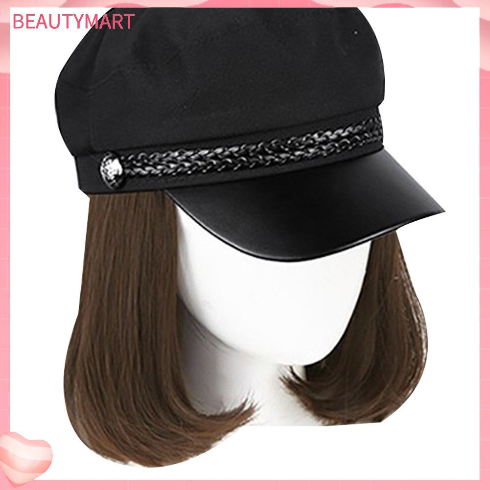 Bộ Tóc Giả Bob Ngắn Thẳng Có Mũ Trùm Thời Trang Dành Cho Nữ