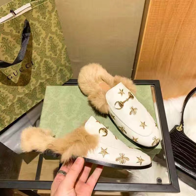 Giày Lười Mũi Tròn Thêu Họa Tiết Horse shackle 2023 Mẫu Mới 1: 1