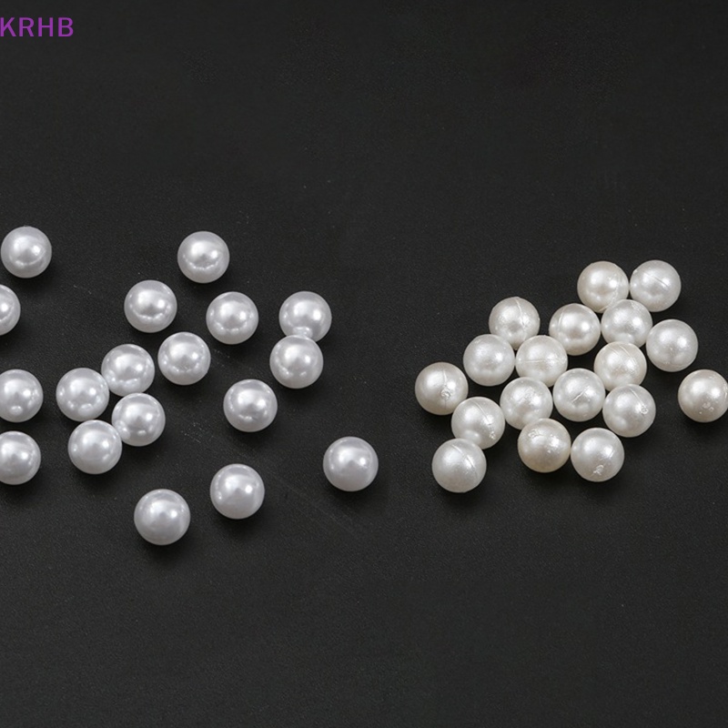 Hạt Ngọc Trai Có Lỗ Bằng Acrylic Kích Thước 3mm 4mm 6mm 8mm 10mm Dùng Làm Trang Sức DIY Mới