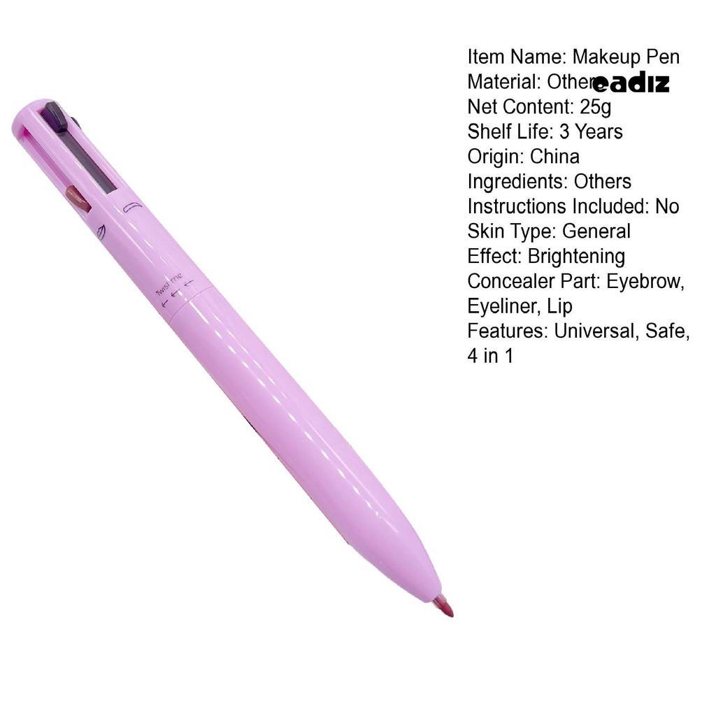 Bút Kẻ Mắt / Môi / Lông Mày 4 Trong 1 Chống Nước Không Gây Kích Ứng Nhẹ Nhàng