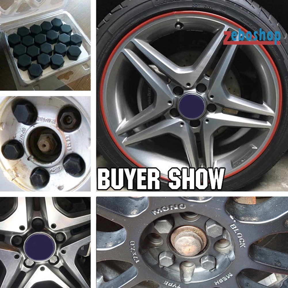 Bộ 20 Nắp Đậy Trục Bánh Xe Hơi Chống Bụi 19mm