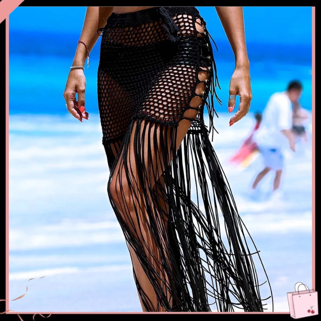 {Soltweter} Khăn Quấn Đi Biển Thiết Kế Đan Móc Thoáng Khí Quyến Rũ Cho Hoạt Động Ngoài Trời