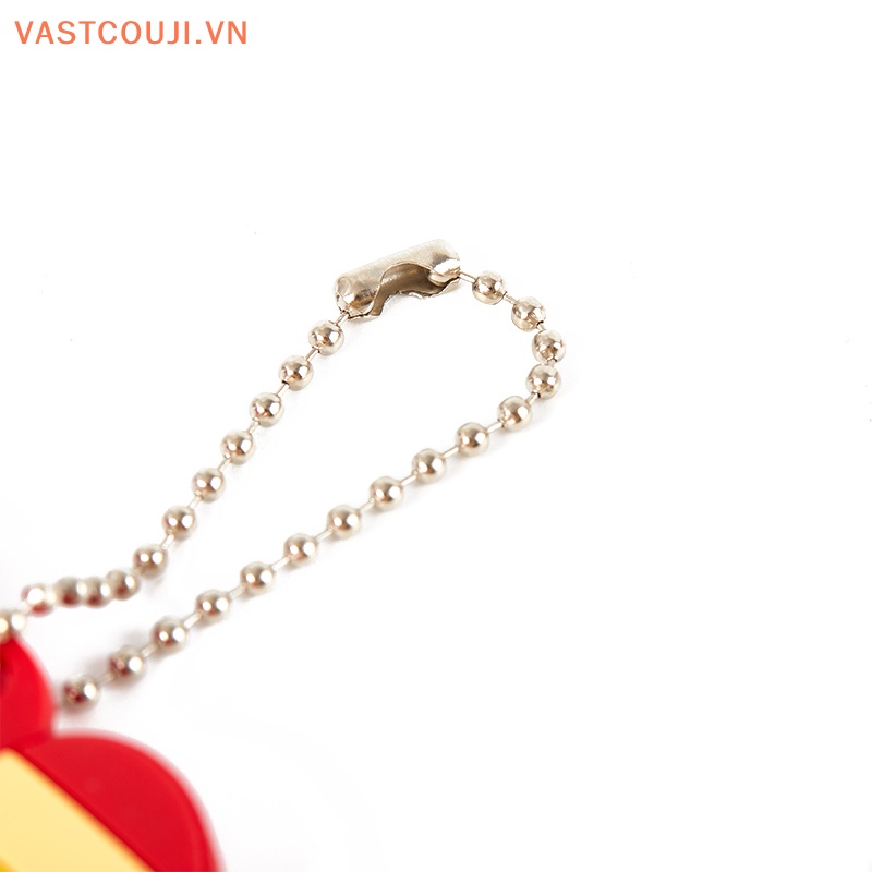 Móc Chìa Khóa Silicon Mềm Hình Gấu Picachu Dâu Tây Hoạt Hình Sáng Tạo