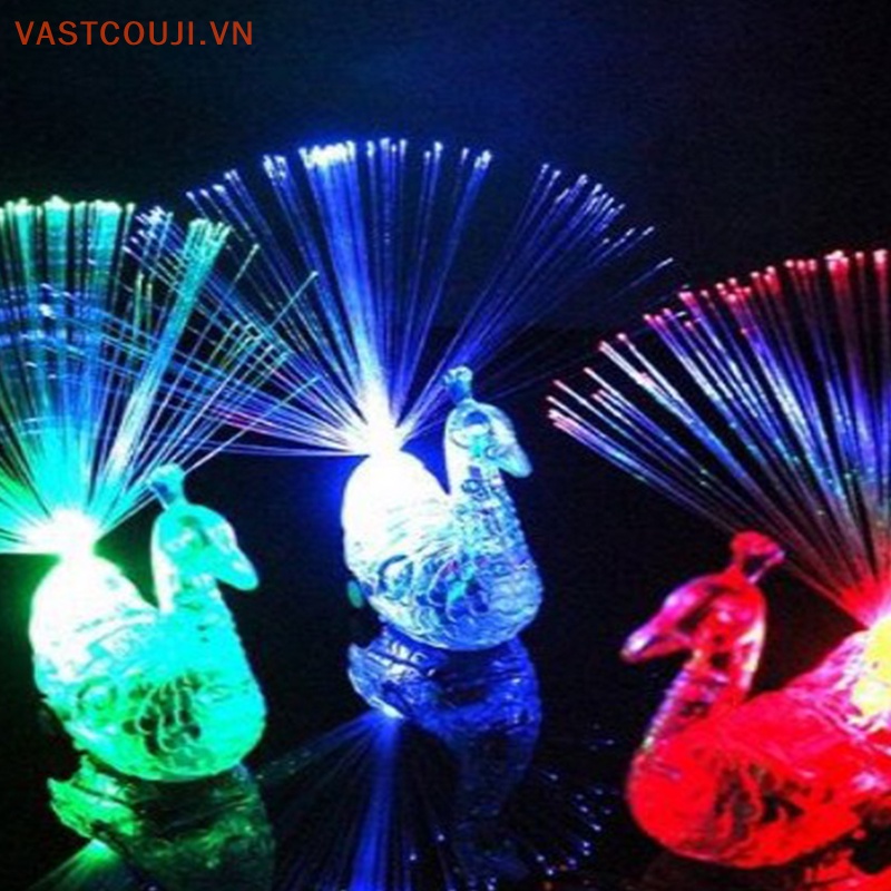 Bộ 3 Đèn LED Phát Sáng Hình Chim Công Trang Trí Đẹp Mắt