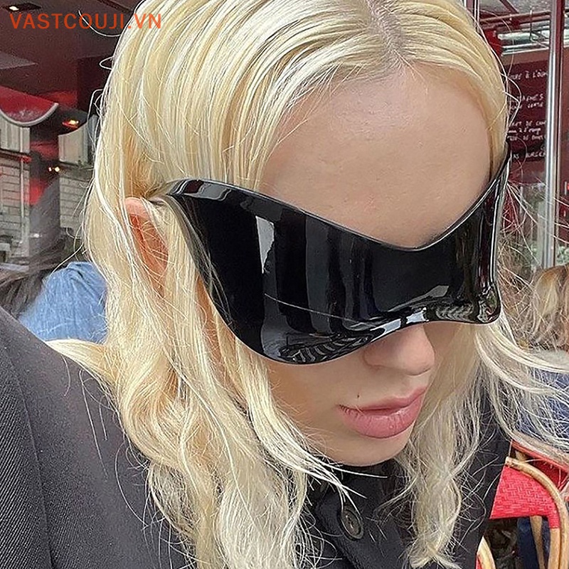 Kính Chống Nắng Không Vành Oversized Y2K Màu Kẹo Ngọt Phong Cách Hip Hop Cổ Điển Thời Trang Cho Nam Và Nữ