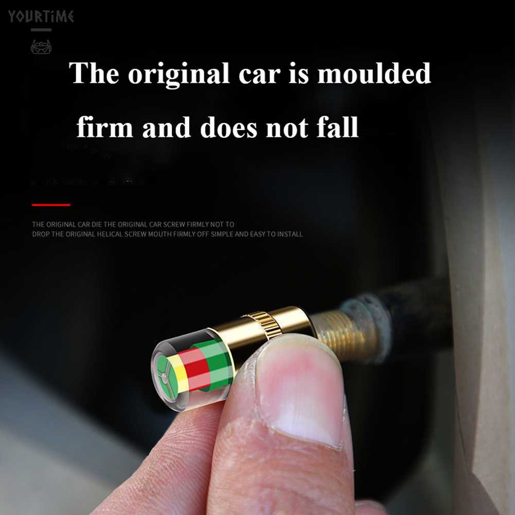 Set 4 Nắp Van Cảnh Báo Cho Bánh Xe Ô Tô