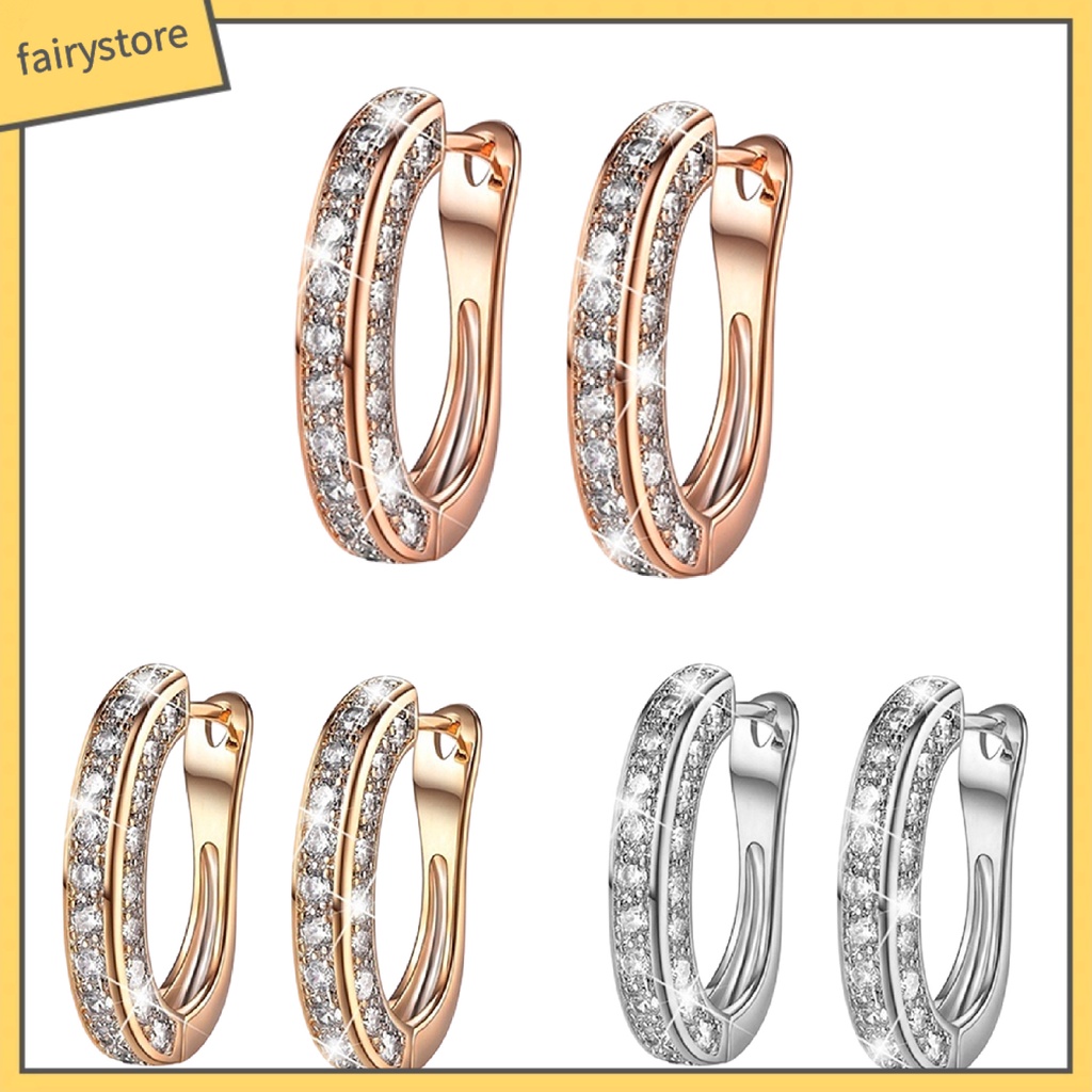 1 Đôi Bông Tai Hình Dainty Tròn Quyến Rũ Dành Cho Nữ