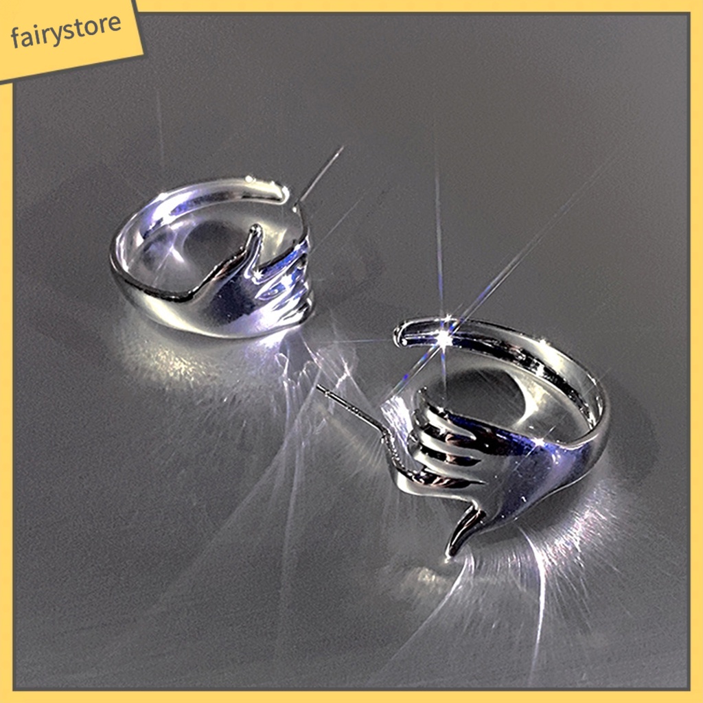 1 Bông Tai Hình Bàn Tay Mạ Điện Phong Cách Hip Hop Thời Trang Tiệc Cưới