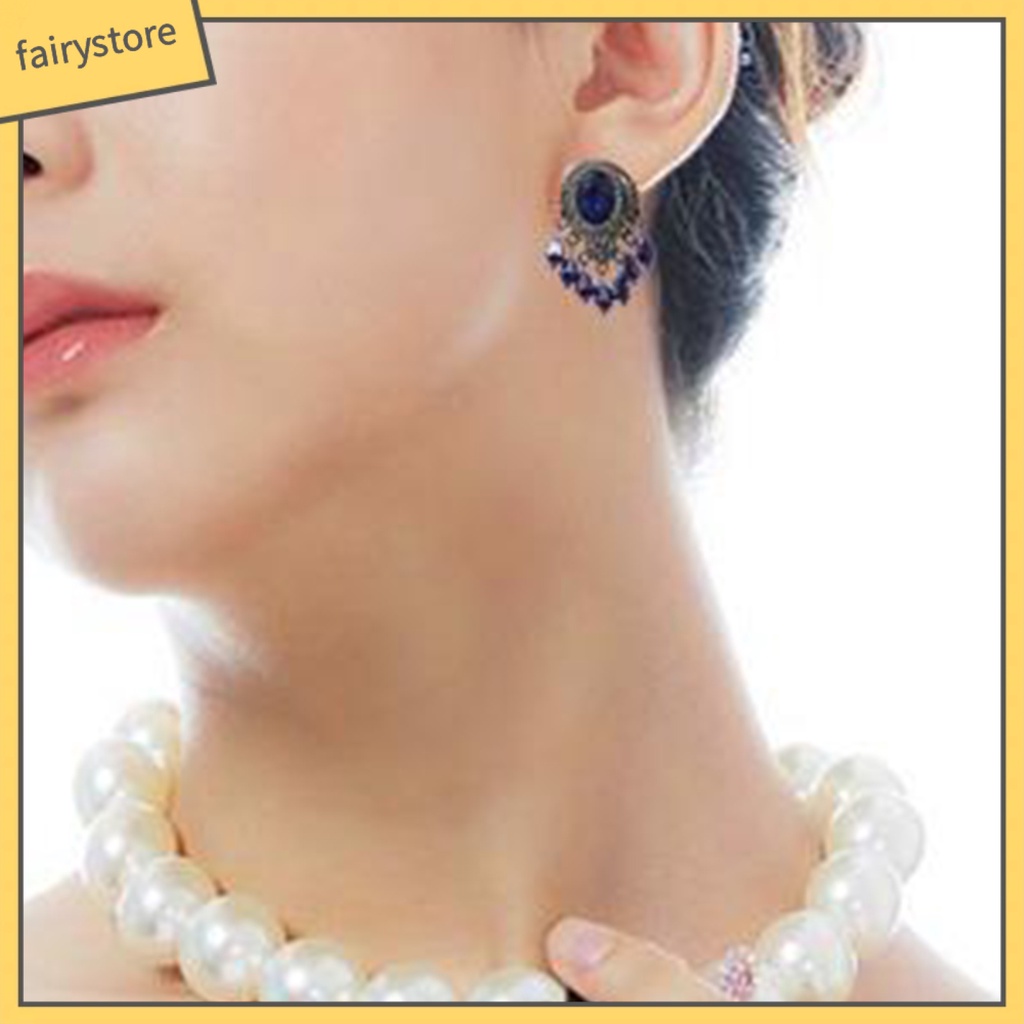 Bông Tai Đính Đá Pha Lê Giả Lấp Lánh Thời Trang Cho Nữ