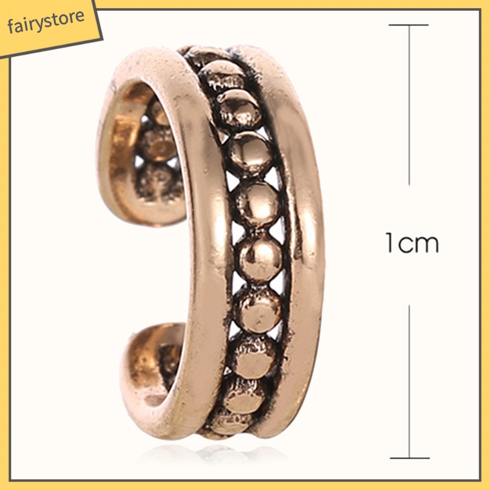 1 Khuyên Kẹp Vành Tai Không Cần Xỏ Lỗ Bằng Kim Loại Thời Trang Cho Nữ