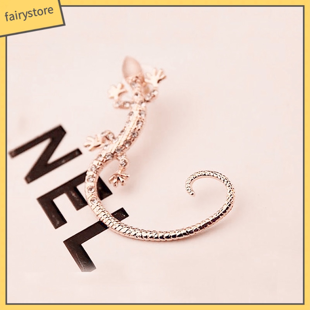 1 Khuyên Vành Tai Hình Thằn Lằn Đính Đá Thời Trang Cho Nữ