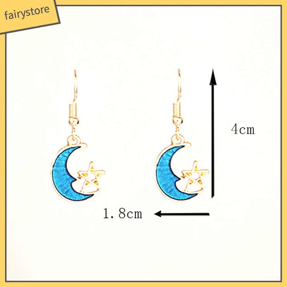 Đôi Bông Tai Hình Trăng Sao Thời Trang Cho Nữ