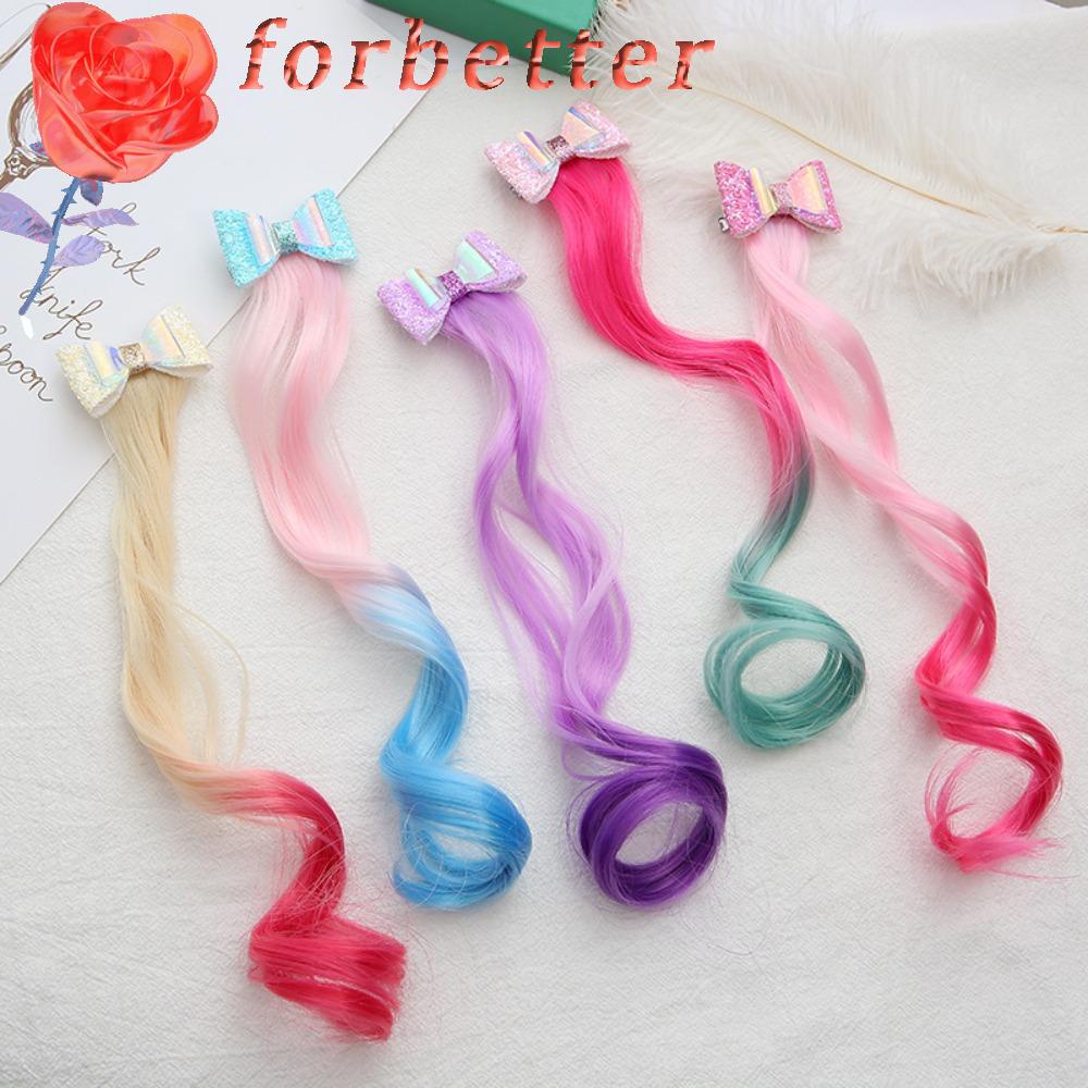 Tóc Giả Thắt Nơ Nhiều Màu Sắc Chất Lượng Cao Dễ Thương Dành Cho Bé Gái