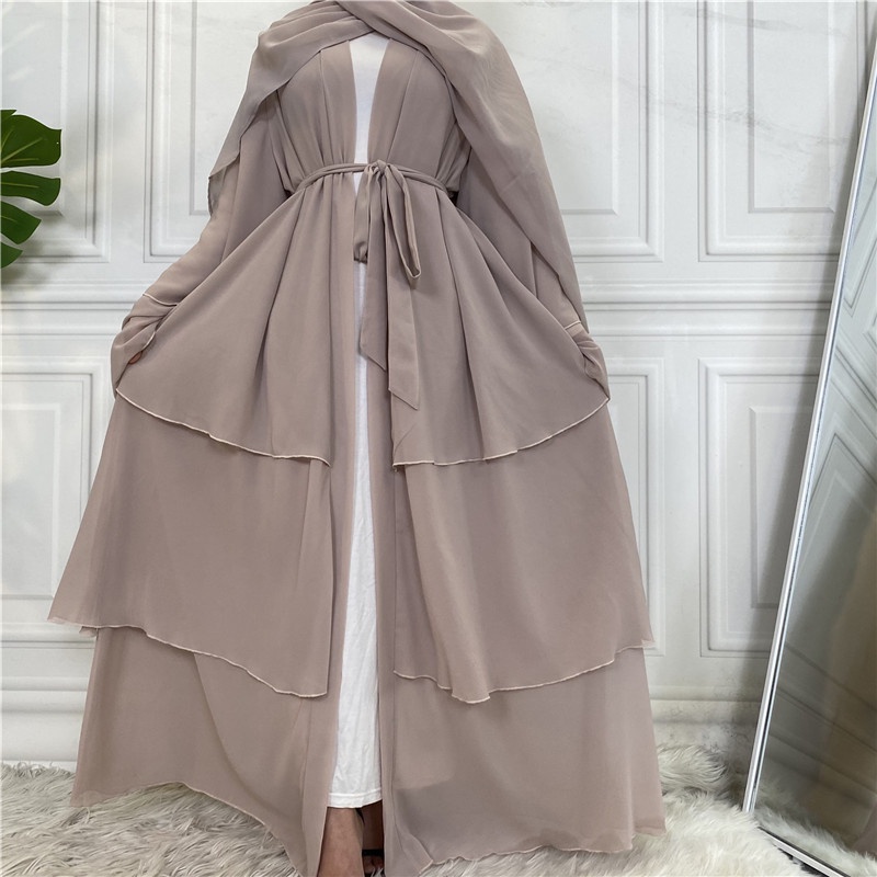 Đầm Abaya 3 Lớp Thời Trang Cho Phụ Nữ Hồi Giáo