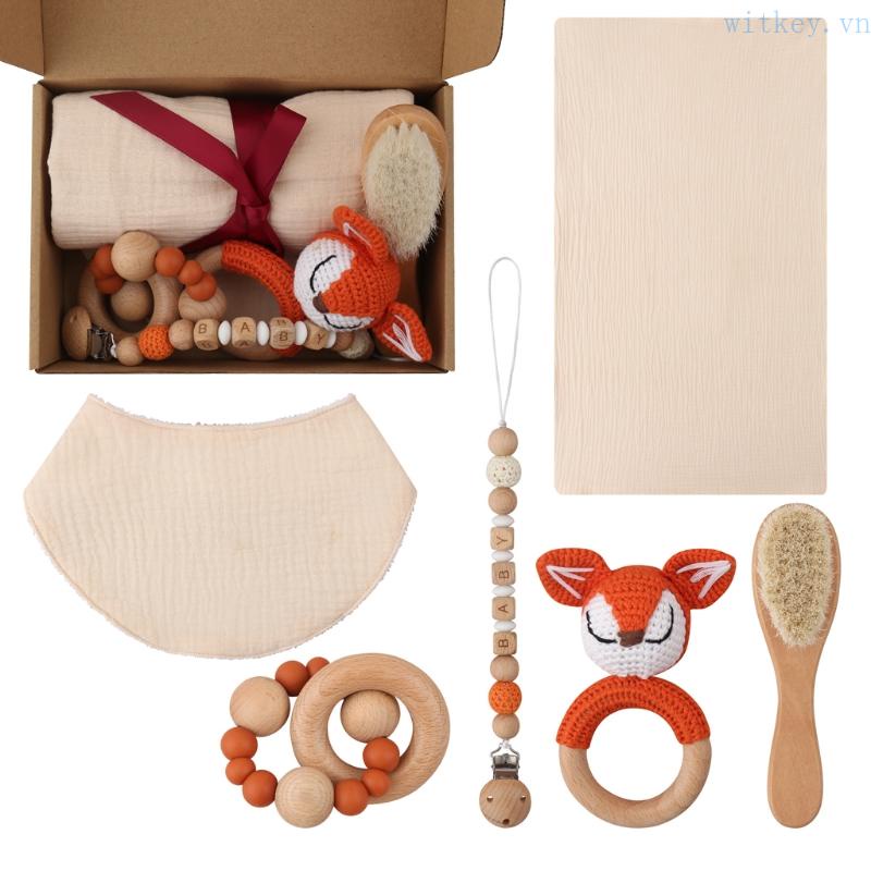 Bộ 6 Món Đồ Chơi Gồm Áo + Yếm + Băng Cài Đầu + Băng Cài Đầu Lục Giác Cho