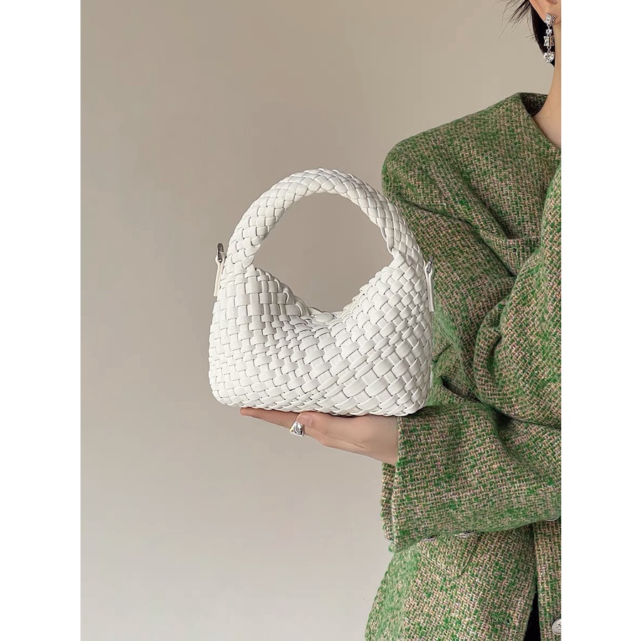 Túi Đeo Vai / Kẹp Nách Đan Tay Phong Cách Niche Mẫu Mới 2023 Thời Trang Cho Nữ